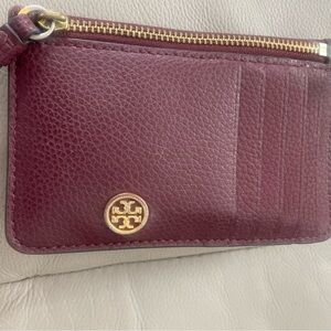 Tory Burch Burgundy Card Holder